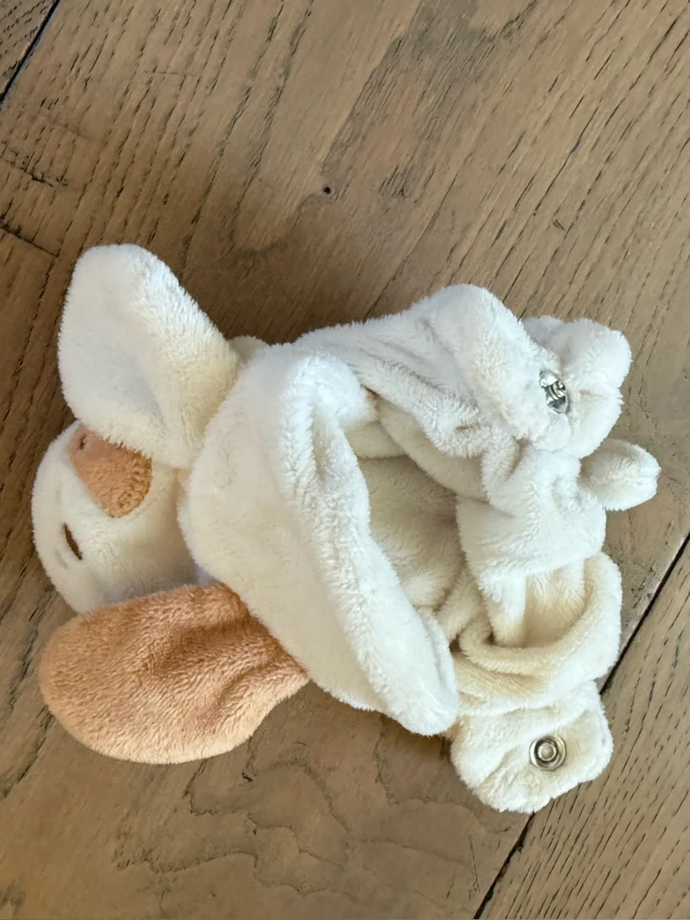 Bunnies by the Bay Plush Puppy Baby Booties Cream Brown, 0-6M